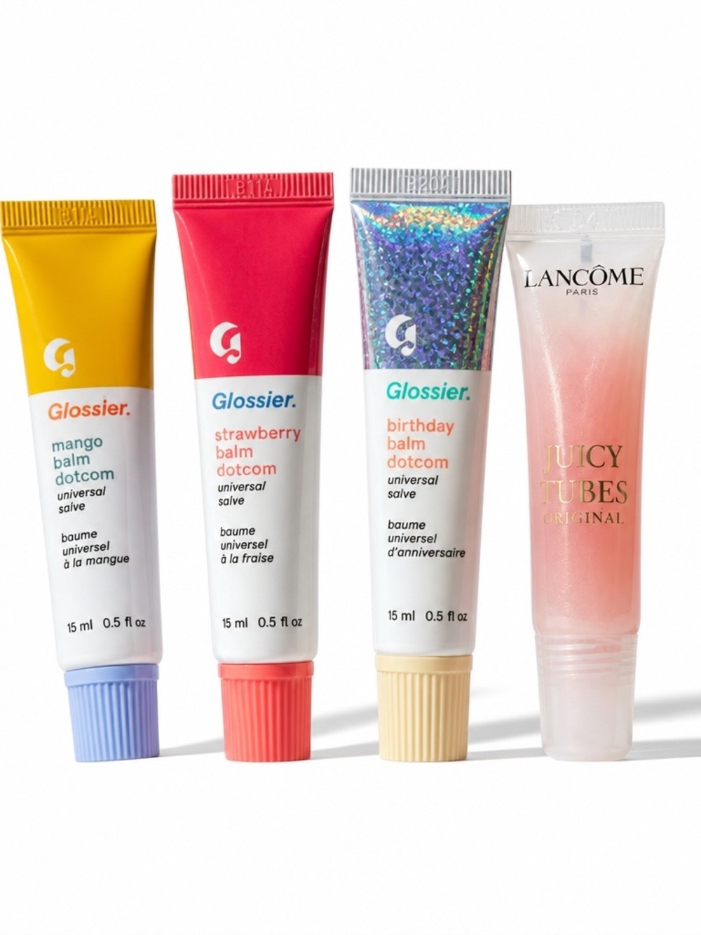 NEW Glossier Balm Dotcom Trio + Lancôme Juicy Tube